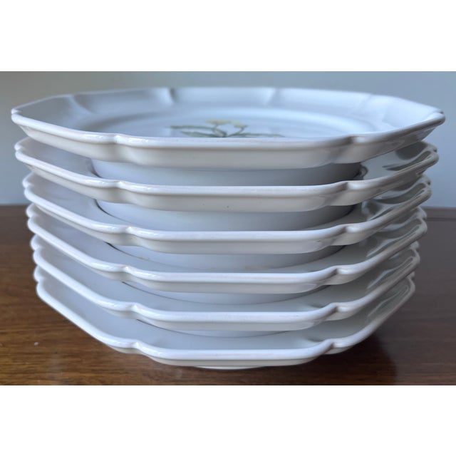 Motton Gien French Faience Asparagus Plates-Set 6 For Sale - Image 11 of 14