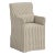 Stoffer Home x Cloth & Company Lindy Slipcover Dining Arm Chair in Jane Stripe Burlap For Sale