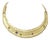 Vintage Les Bernard Egyptian Revivall Cleopatra Style Necklace With Gold-Tone Construction For Sale