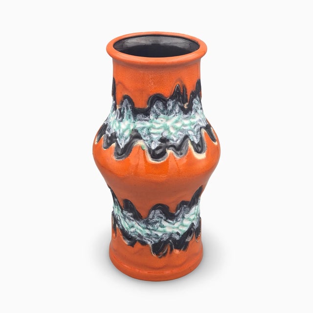 Large Orange Fat Lava Ceramic Model 688/30 Vase from Dümler & Breiden, West Germany, 1970s For Sale - Image 4 of 18