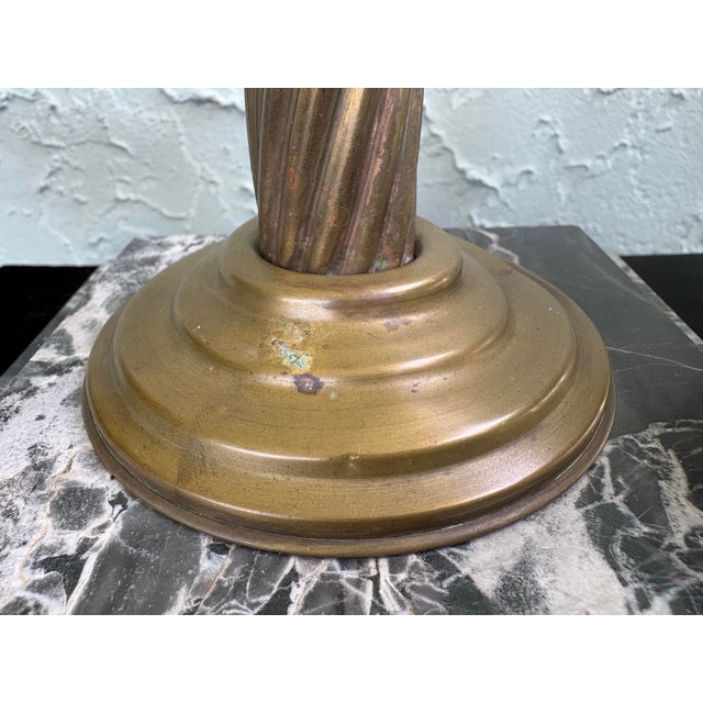 Large Italian Brass & Marble Decorative Balance Scale on Marble Base, 1950s For Sale - Image 12 of 12