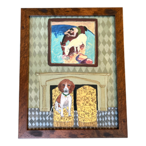 Contemporary Original Judy Henn Horse and Hound Print