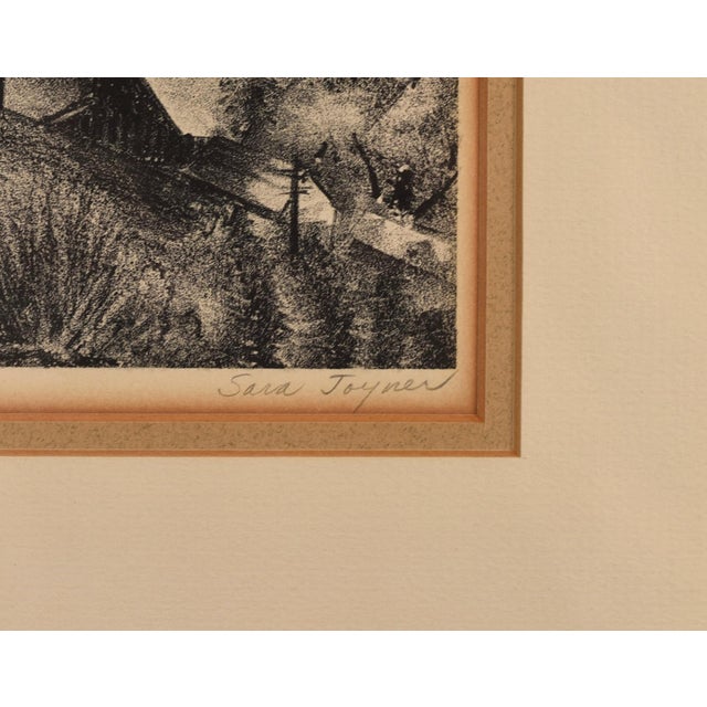 Mid Century Modern Black White Lithograph Print Colorado Landscape For Sale - Image 10 of 12
