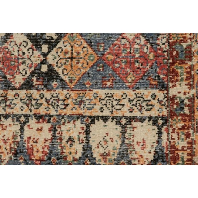 Rug & Kilim’s Distressed Tribal Style Runner in Polychromatic Geometric Patterns For Sale In New York - Image 6 of 7