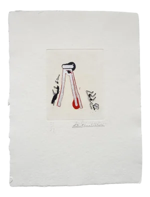 1980s "One Among Many" Minimalist Unframed Print, Signed & Numbered 22/27 by John Chamberlain
