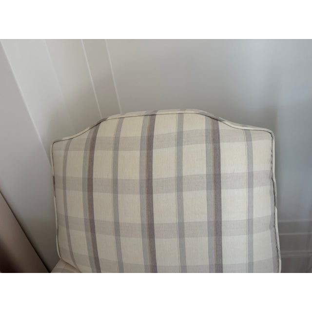 Gregorius Pineo Brussels Lounge Chair in Lauren Kwang Silk Composition Fabric-No Maker’s Mark A beautifully tailored...