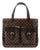 Louis Vuitton Uzès Damier Ebene Canvas Brown Leather Gold-Tone Tote Bag For Sale