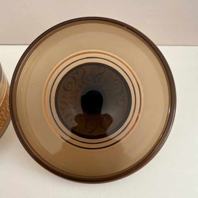 1940s Vintage Lipper & Mann Glass Candy Dish With Lid For Sale - Image 5 of 13