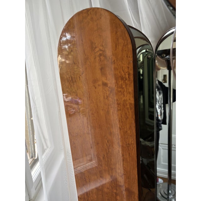 Wood Art Deco Three-Part Standing Mirror, 1920s For Sale - Image 7 of 14