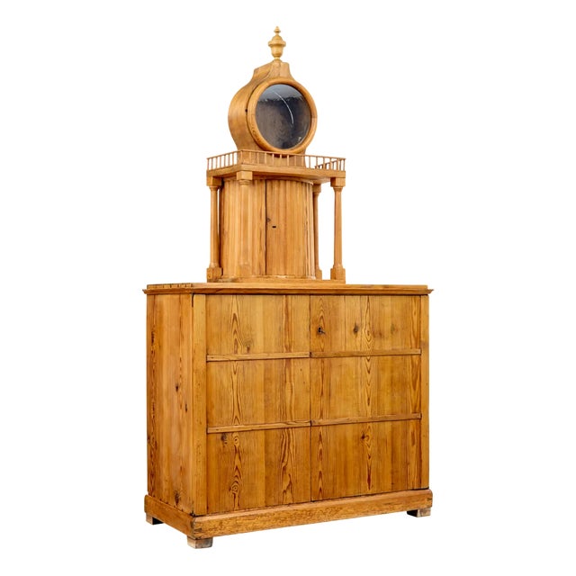 Swedish Pine Kitchen Clock Cupboard, 1880s For Sale