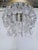 Metal Vintage Brass Ornate Crown Chandelier With French Pendalogue Crystals For Sale - Image 7 of 9