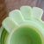 Green Jeannette Jadeite Uranium Glass Measuring Cup Nesting Set – Uv Reactive Kitchen Glass, 1930s For Sale - Image 8 of 9