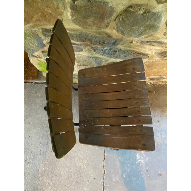 Mid Century Modern Arthur Umanoff Counter Bar Stool Slat Back Bent Wood Swivel Industrial Chair 1963 For Sale - Image 9 of 12