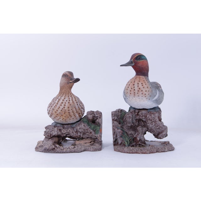 Traditional Pair Ma Hai Feng Duck Bookends For Sale - Image 3 of 18