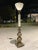 Brass Tall Solid Brass Torchiere Table Lamp Milk Glass Diffuser Manner of Chapman For Sale - Image 8 of 13