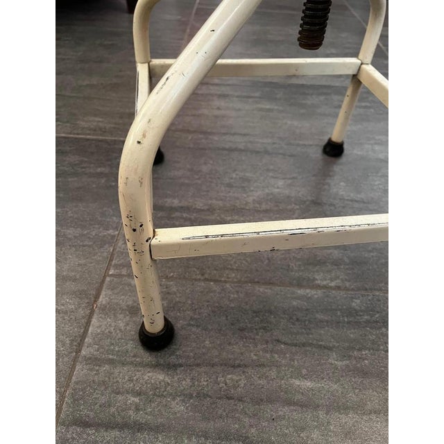 Industrial Vintage Swivel Stool, 1920s For Sale - Image 3 of 11
