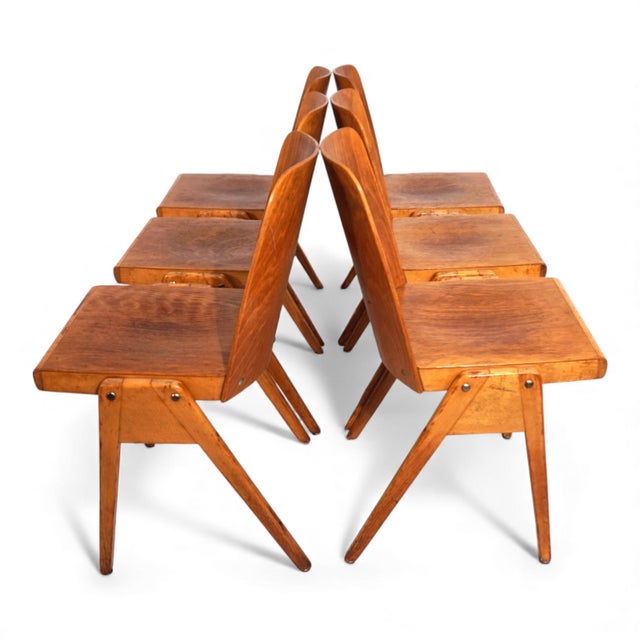 Vintage Stackable Dining Chairs, 1960, Set of 6 For Sale - Image 13 of 16