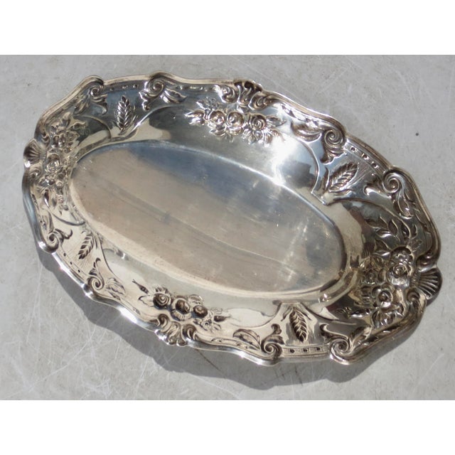 Mid-Century Modern Fisher Sterling Silver Bread Tray Circa 60s For Sale - Image 3 of 6