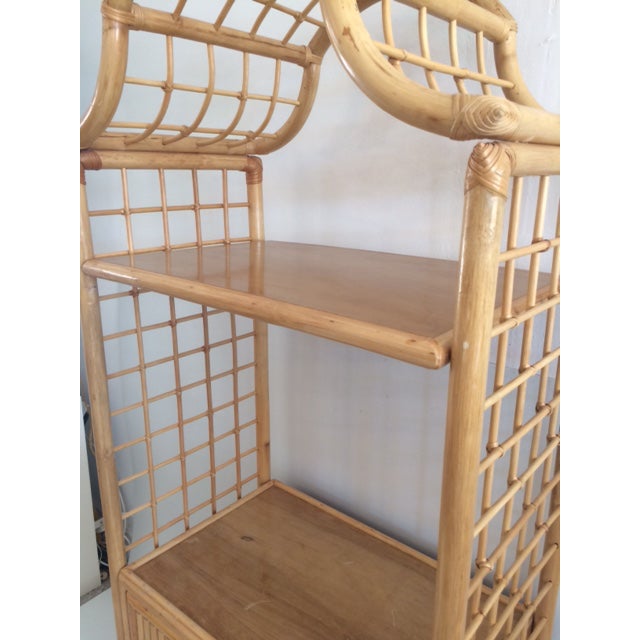 Rattan Pagoda Etagere With Drawers Chairish