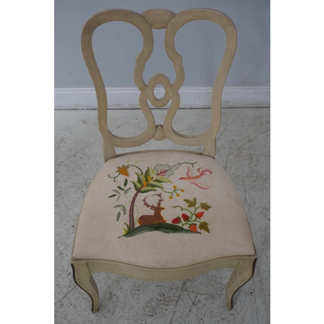 Age: Approx: 50 Years Old Details: Nice Painted Finish Quality Construction Hand Done Petticoat Seat Italian Style...
