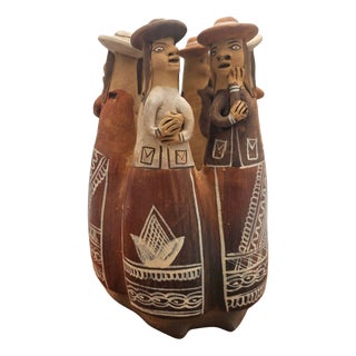 Womens Clay Whistle Ocarina, Peru, 1960s-1980s For Sale