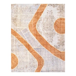 2020s Gray Turkish Patchwork Rug For Sale