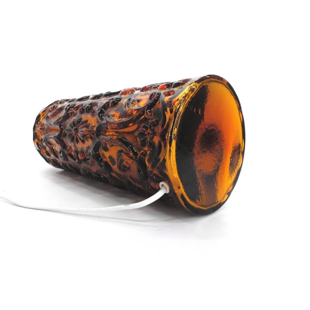 Glass Scandinavian Table Lamp in Gold Églomisé Glass by Gustav Leek for Orrefors, 1960s For Sale - Image 7 of 8