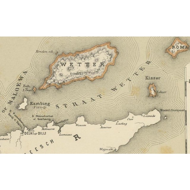 Antique Maps of the Lesser Sunda Islands in Dutch East Indies, 1884, Set of 2 For Sale - Image 4 of 15