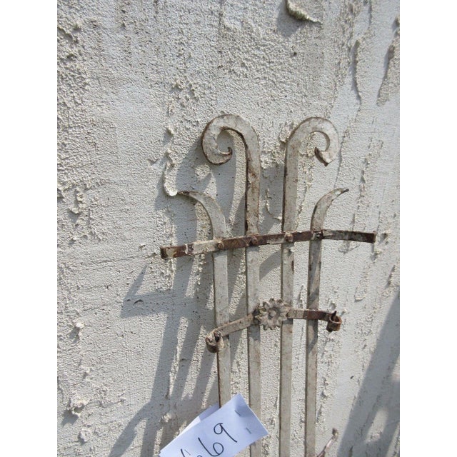 1900 - 1909 Antique Victorian Iron Gate Architectural Salvage Door For Sale - Image 5 of 5
