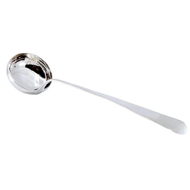 Plain Silver Soup Ladle with Handle For Sale - Image 10 of 10