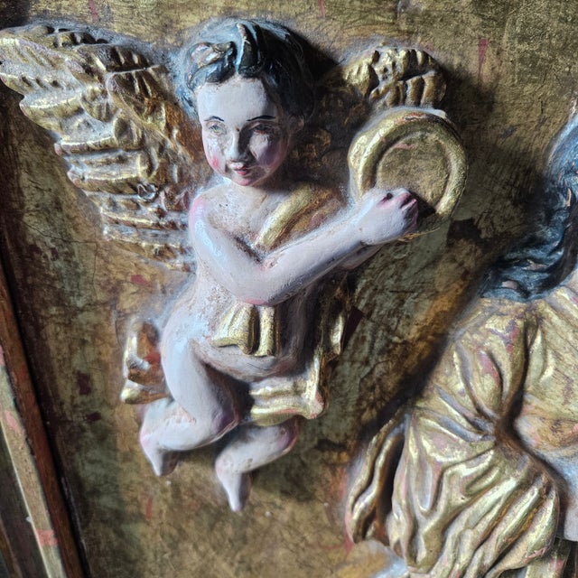 19th Century Spanish Colonial Retablo of the Virgin For Sale In Miami - Image 6 of 11