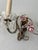 Pink French Beaded Old Vintage Pink Porcelain Roses Flowers Sconces Italian, C 1940 For Sale - Image 8 of 8