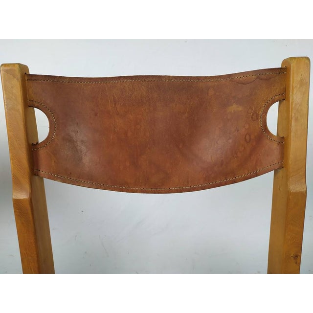 Set of Leather Dining Chairs For Sale - Image 10 of 18