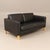 Animal Skin Karlstad Black Leather Sofa from Ikea For Sale - Image 7 of 7