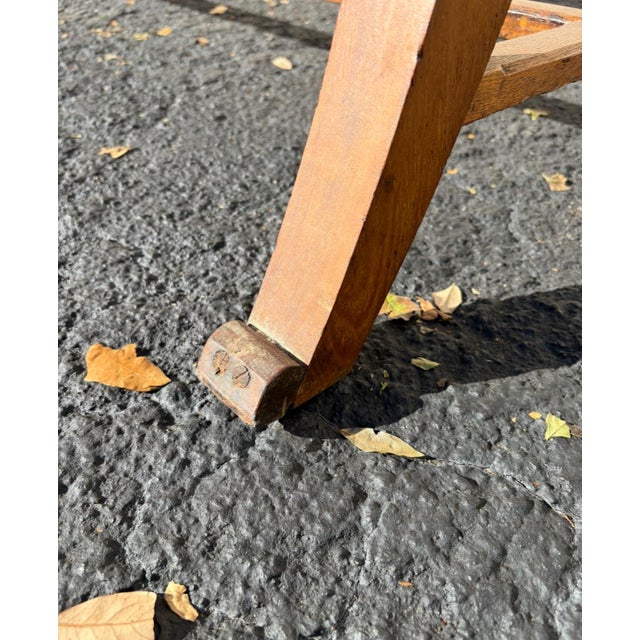 Red Antique Railroad Bench For Sale - Image 8 of 15