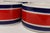 Set of Four Vintage Italian Red, White and Blue Striped Ceramic Bowls by Mancioli For Sale - Image 12 of 14