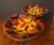 Late 20th Century Peggy Karr Two-Tier Fused Glass Serving Bowl Set With Metal Stand – Chili Pepper Art Glass Serveware For Sale - Image 5 of 10