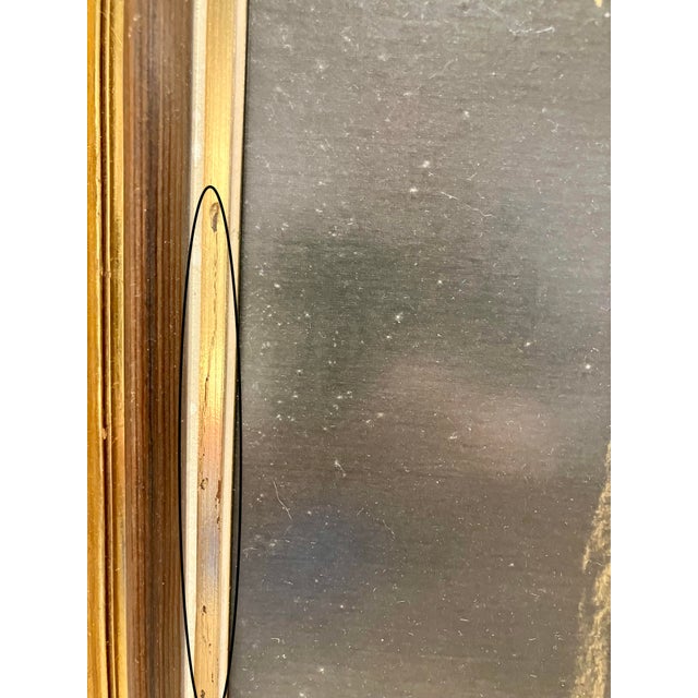 Mid 20th Century Mid Century Modern Vintage Wood Framed Brass Rubbing Depicting a Medieval Lady in Prayer For Sale - Image 10 of 10