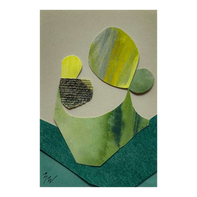 "Petal 1" Original Mixed-Media Collage on Paper by Zac Woodiel For Sale
