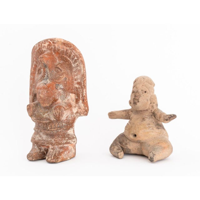 Mayan Pre-Columbian Pottery Figures, 2 For Sale - Image 4 of 7