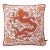 Orange Dragon Chinese Style Pillow 19 Inch Single For Sale