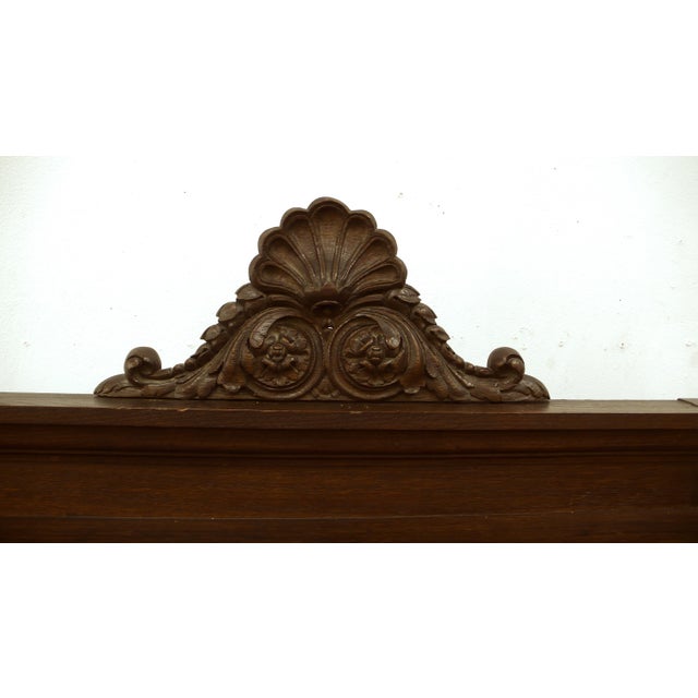 Sideboard Chiffonier with Mirror Top and Rounded Faceted Leaded Glass Doors, Germany, 1890s For Sale - Image 13 of 16