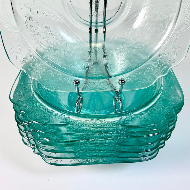 Glass 1970s Vintage Victorian Boho Chic Indiana Glass Co. Recollection Dessert Bowls - Set of 8 For Sale - Image 7 of 11