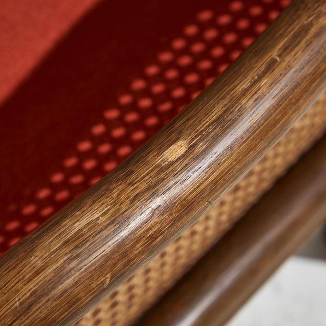 Brown Vintage Armchair in Bamboo and Rattan, 1970s For Sale - Image 8 of 18