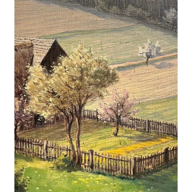 Hans Stalzer, Rural Landscape, Oil on Canvas, Framed For Sale - Image 5 of 17