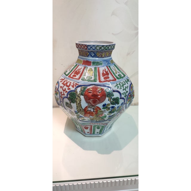 Chinese Ceramic Pot Yuan Dynasty Zhizheng Marked Blue and White Doucai Porcelain Jar Hand Painted Figures Story Pattern For Sale - Image 9 of 9
