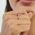 1.03 Ct Pear Ruby & Diamond Cocktail Ring in 925 Sterling Silver, Size 6 - Everyday Luxe For Sale - Image 9 of 14