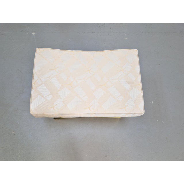 Metal Vintage Regency Brass Cross Stool, Italy, 1970s For Sale - Image 7 of 11