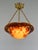 Art Deco Large French Art Deco Pendant Light by Galle - 1925 Cameo Gallé Chandelier France For Sale - Image 3 of 10