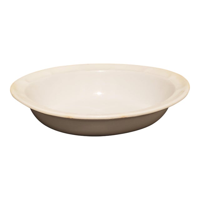 Parkhurst Hanley Antique Ironstone White Oval Serving Bowl, 1850s For Sale